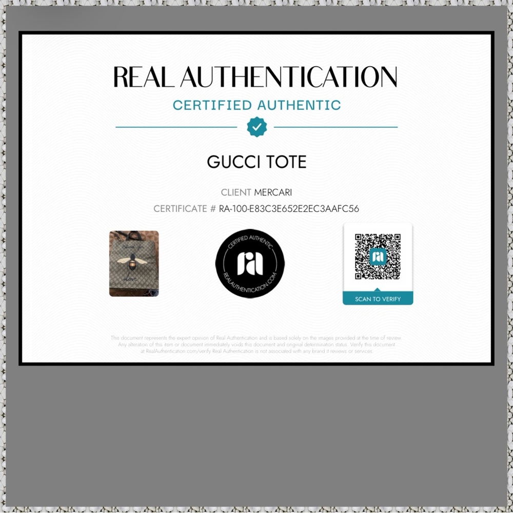 Gucci Beige Bee Print Tote Bag - Blind for Love - Picture 14 of 14